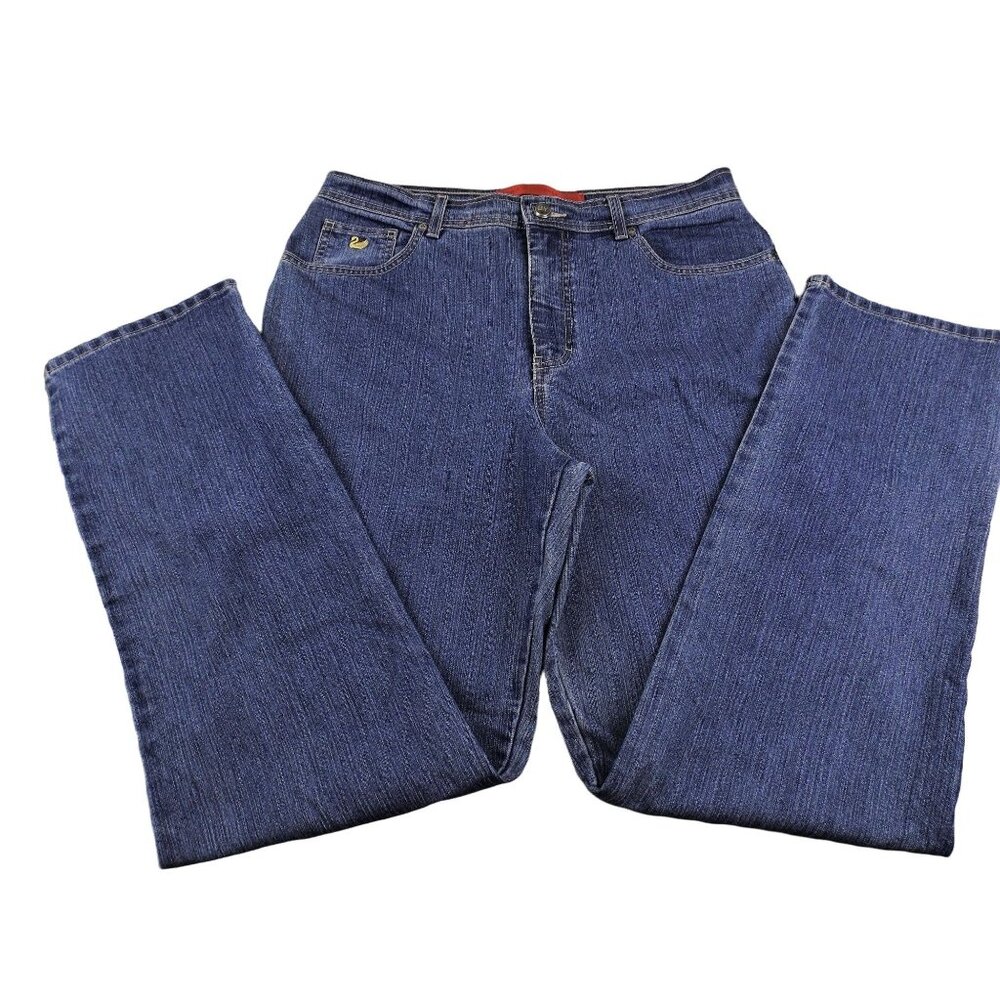 Gloria Vanderbilt Womens Blue Jeans size 12 Medium Cotton Blend JH1060